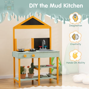 Kids Kitchen Playset with Root Viewer Planter and Rotatable Faucet view 3