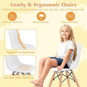 Kid's Modern Dining Table Set with 2 Armless Chairs view 6