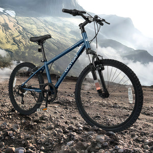 Kids Mountain Bike 20 24 Inch Child Bicycle for Boys Girls Aged 8+ Years Old Navy-24 Inch view 3