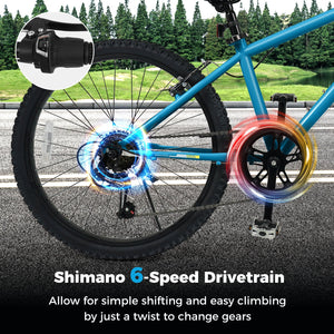 Kids Mountain Bike 20 Inch Child Bicycle for Boys Girls Aged 8+ Years Old Blue view 6
