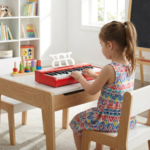 Kids Piano Keyboard 30 Keys Digital Piano with Music Stand for 3+ Years Old Beginners-Red view 2