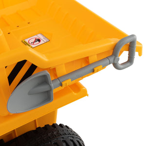 Kids Ride on Dump Truck 12V Ride on Car with Electric Dump Bed-Yellow view 6