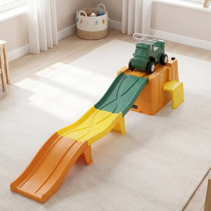 Kids Ride on Toy with Storage Box and Downhill Race Tracks-Coffee view 6