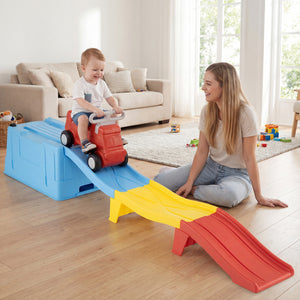Kids Ride on Toy with Storage Box and Downhill Race Tracks-Multicolor view 2