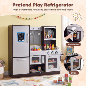 Kids Wooden Modern Kitchen Cooking Pretend Play Set view 6