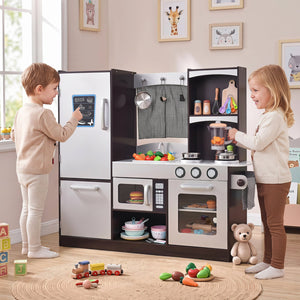 Kids Wooden Modern Kitchen Cooking Pretend Play Set view 9