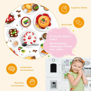 Kitchen Pretend Play Cookware Set Toys for Kids with Water Dispenser view 8