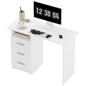 Computer Desk with Storage, 39" Home Office Desk with 3 Drawers nad Open Shelf, Writing Table for Bedroom