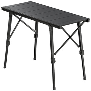 Folding Picnic Table Heavy Duty Camping Table with Removable Plates Non-slip Feet for Outdoor BBQ