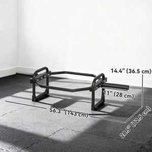 Soozier Trap Bar, Olympic Deadlifting Bar, 2" Hex Barbell Bar for Deadlifts and Shrugs, 660 lbs Capacity, Black