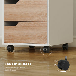 3 Drawer File Cabinet, Mobile Vertical Filing Cabinet with Wheels – view 5