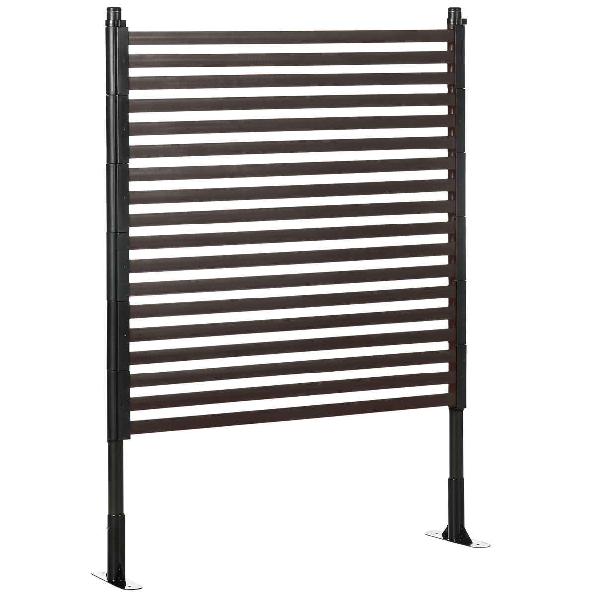 Picket Metal Garden Fence for Hard & Soft Ground, 5 ft(H) Standing Outdoor Fencing with Feet – view 2