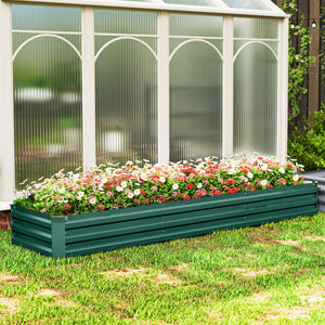 8'x2'x1' Galvanized Raised Bed, Large Elevated Planter Box for Growing Flowers, Herbs and Vegetables – view 21
