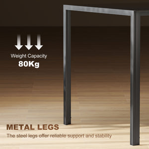 Rectangular Kitchen Table for 4 People, Dining Table with Tabletop Tempered Glass for Dining Room – view 11