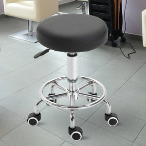 Adjustable Swivel Salon Stool Hydraulic PU Barber Rolling Massage Tattoo Chair Bar Beauty SPA Seat, Black – view 10