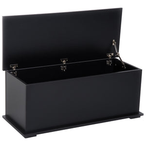 39.5" Storage Chest with 2 Safety Hinges, Storage Box Organizer with Flip-Top Lid, Entryway Storage Bench