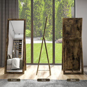 58" x 20" Full Length Mirror with Frame, Floor Standing Mirror, Rectangular Full Body Mirror for Bedroom – view 10