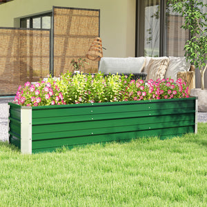 6' x 1.5' x 1.3' Galvanized Raised Garden Bed, Elevated Large Metal Planter Box w/ Install Gloves for – view 13