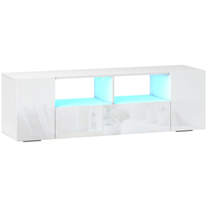 TV Stand for TVs up to 60", TV Unit with LED Lights, Storage Shelves and Cupboards, 53.9" x 13.8" x 16.5" – view 8