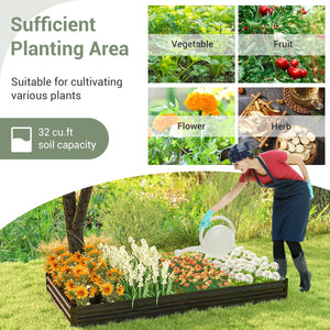 Large Outdoor Metal Planter Box for Vegetable Fruit Herb Flower-Coffee view 9