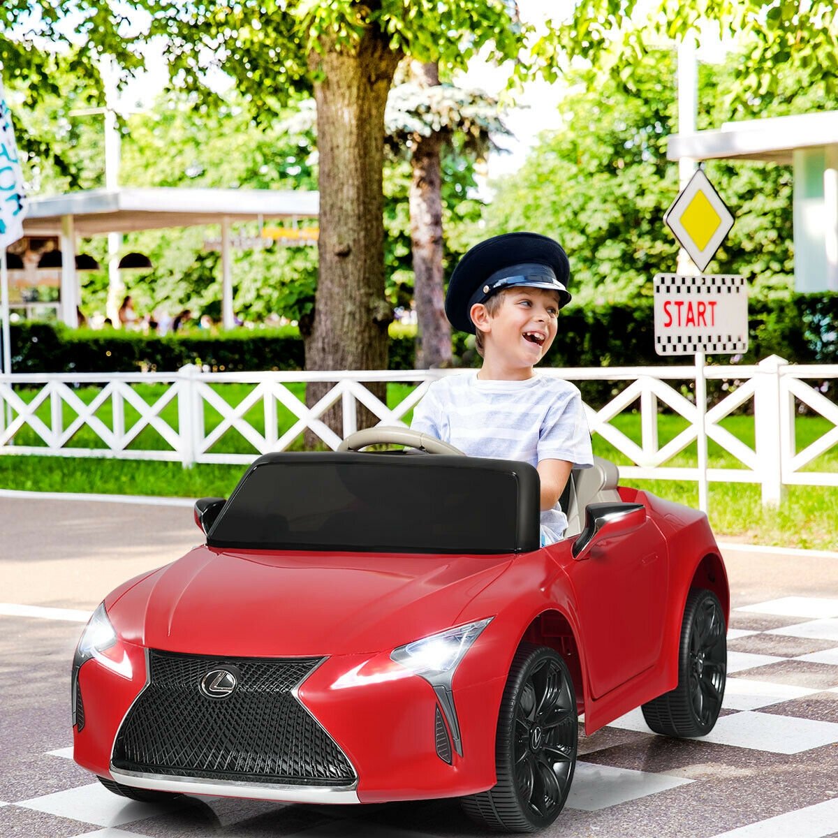 Lexus LC500 Licensed Kids 12V Ride Remote Control Electric Vehicle-Red view 2