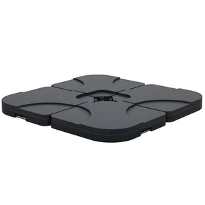 4pc Portable Umbrella Base Weights Garden Parasol Base Outdoor Patio Umbrella Stand Holder Weights, Black