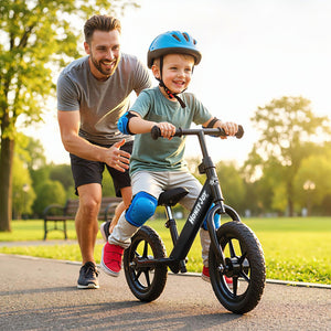 Lightweight Toddler Balance Bike No Pedal Training Bicycle-Black view 3