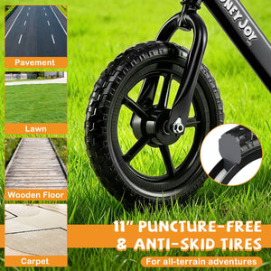 Lightweight Toddler Balance Bike No Pedal Training Bicycle-Black view 7