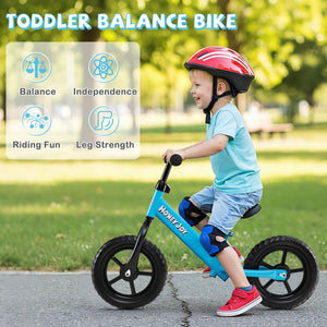 Lightweight Toddler Balance Bike No Pedal Training Bicycle-Blue view 5