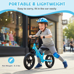 Lightweight Toddler Balance Bike No Pedal Training Bicycle-Blue view 8
