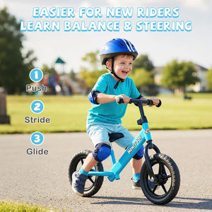 Lightweight Toddler Balance Bike No Pedal Training Bicycle-Blue view 9