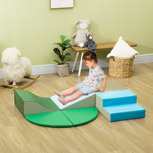 Qaba 6-Piece Soft Play for 12-36 Months Toddlers to Climb, Crawl, Slide