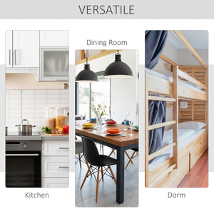 Foldable Dining Table, Folding Table with Storage Shelf, Drop-Leaf Kitchen Table for Dining Room, Oak
