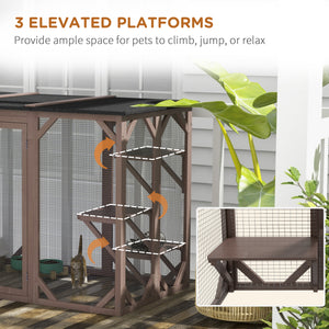 71"L Catio Outdoor Cat Enclosure, Indoor Cat Cage, Pet House, Small Animal Hutch for 1-2 Rabbit, Kitten – view 5