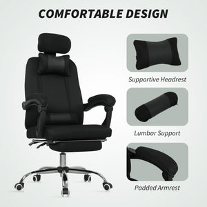 Ergonomic Executive High Back Office Chair with Footrest,Lumbar Support,Grey