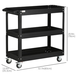 3 Tier Rolling Tool Cart with Wheels, 330 LBS Capacity Heavy Duty Utility Cart – view 2