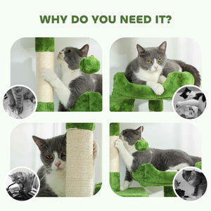 Cat Tree, 70" Multi-Level Cat Tower with 2 Condos, 2 Perches, Hammock, Toy Balls – view 13