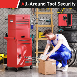 Large Tool Cabinet, 3-in-1 Rolling Tool Chest, Detachable Tool Storage Organizer with 6 Drawers and – view 13