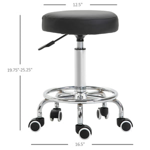 Adjustable Swivel Salon Stool Hydraulic PU Barber Rolling Massage Tattoo Chair Bar Beauty SPA Seat, Black – view 5