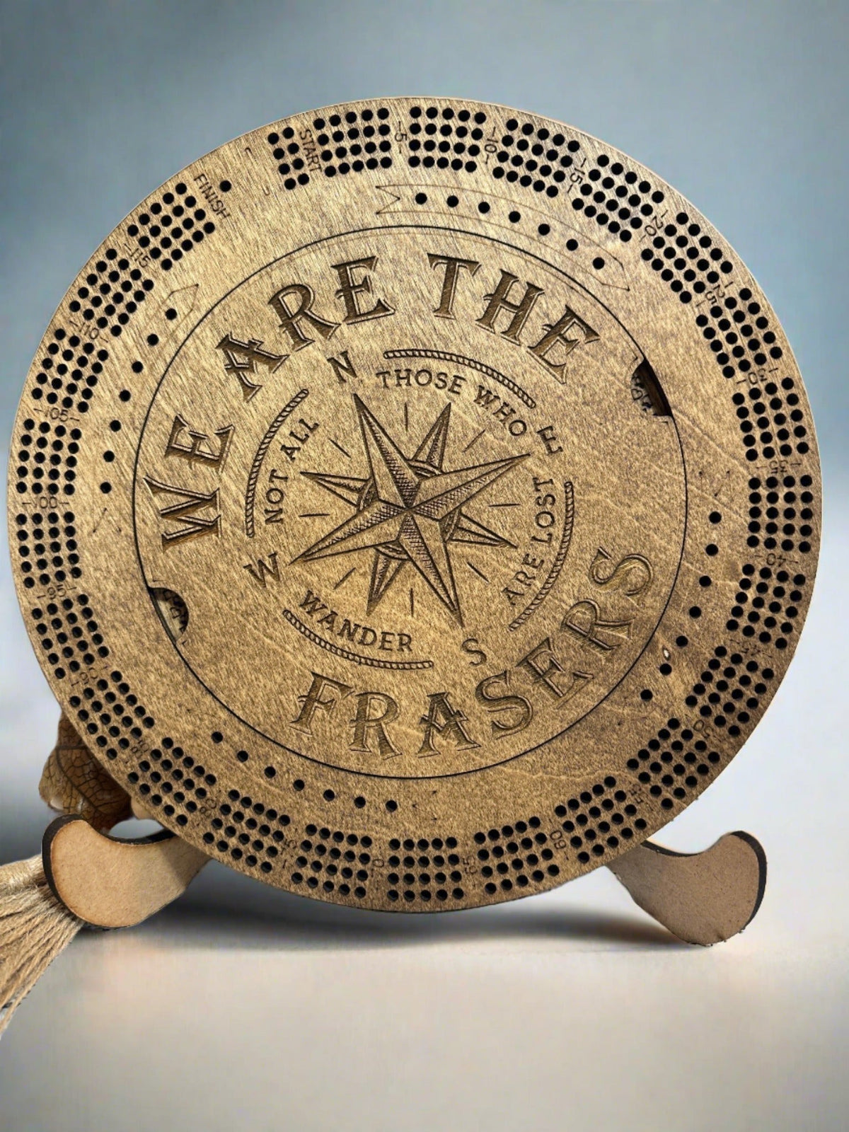 Round Cribbage Board, 10.75" - Creations by Alfie