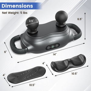 Massage Gun Deep Tissue with 3 Switchable Massage Heads and 3 Modes-Black view 2