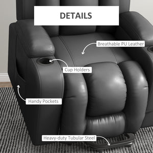 Power Lift Recliner Chair for Elderly, PU Leather Electric Recliner Chair with Footrest, Remote Control – view 20