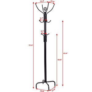 Metal Coat Rack with 12 Hooks view 4