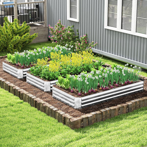 Metal Galvanized Raised Garden Bed with Open-Ended Base-8 x 4 ft view 2