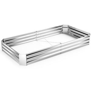 Metal Galvanized Raised Garden Bed with Open-Ended Base-8 x 4 ft view 4