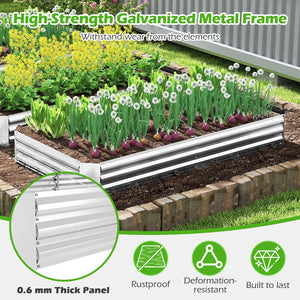 Metal Galvanized Raised Garden Bed with Open-Ended Base-8 x 4 ft view 6