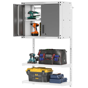 Metal Wall Cabinet with Lock and 3 Adjustable Shelves view 4