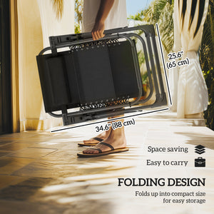 2pcs Reclining Zero Gravity Chair with Adjustable Backrest, Folding Garden Sun Lounger with Removable Cushion, Grey