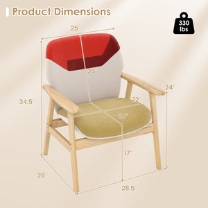 Modern Accent Chair Upholstered Side Armchair with Spacious Backrest view 4