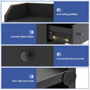 Modern Storage Dresser with Anti-toppling Device-Black view 7